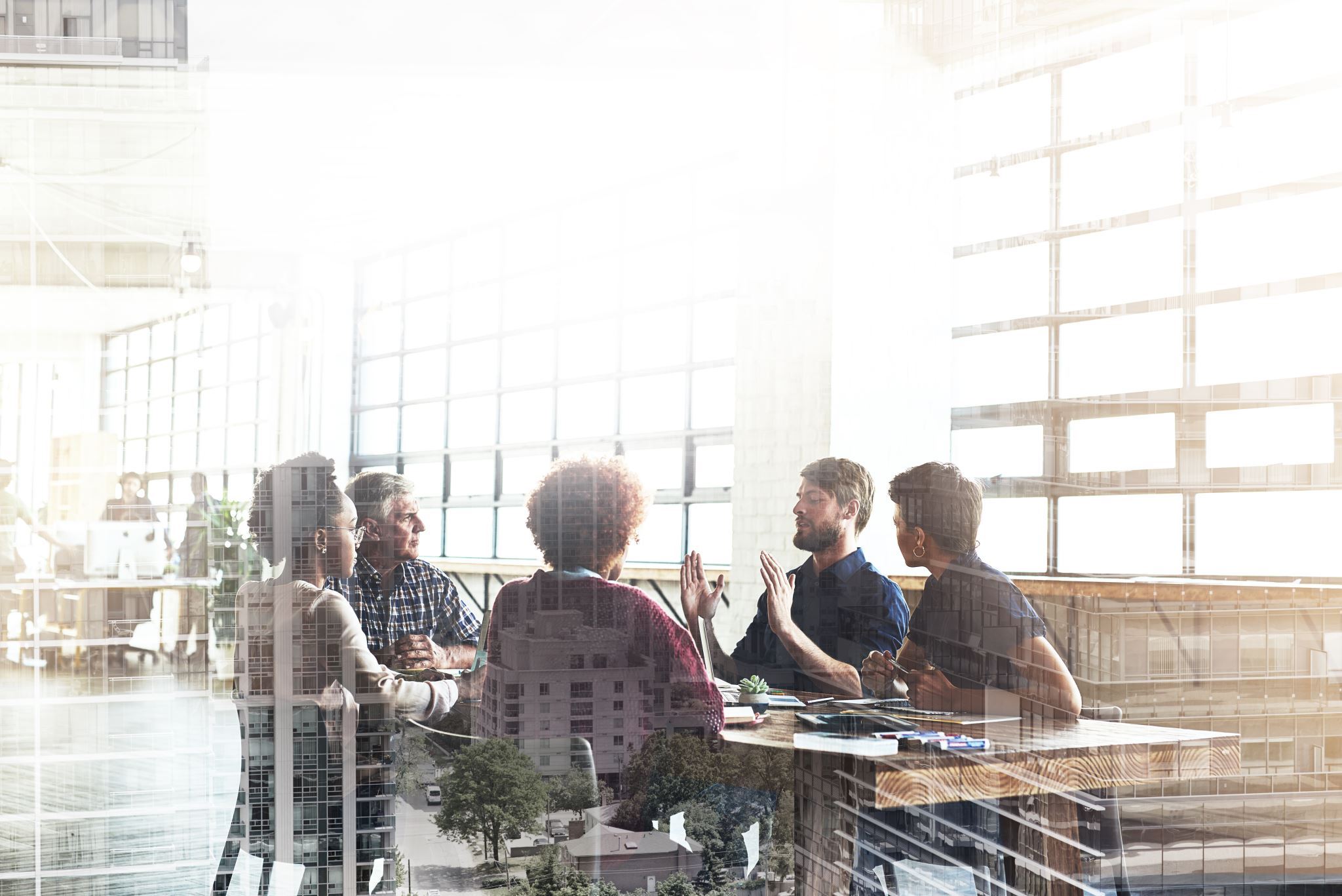Team collaborating on cybersecurity strategy